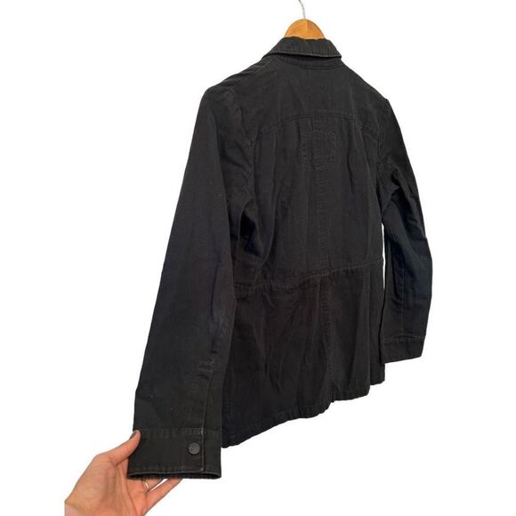 Hurley Black Button Up Slater Casual Shirt Shaket Size Small Cotton - Picture 8 of 13